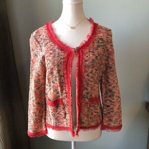 Like new! NIC+ZOE Linen/Cotton Cardigan 3/4 length sleeve. Medium